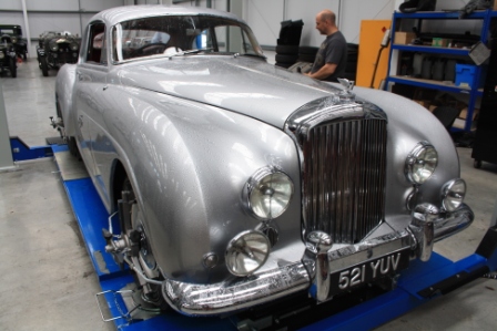 Classic Bentley undergoes alignment